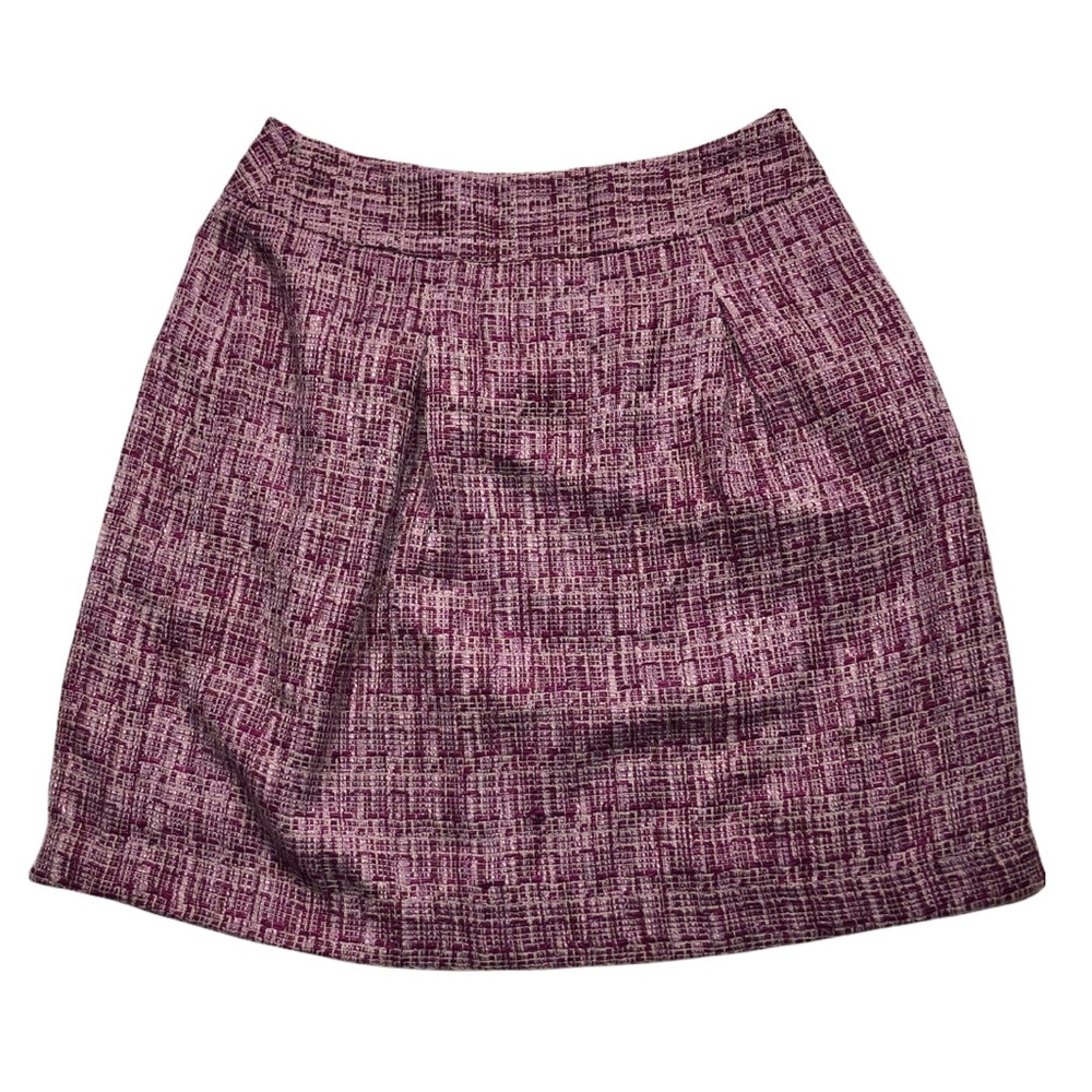 Ann Taylor Pink Tweed A-line Skirt size 8P